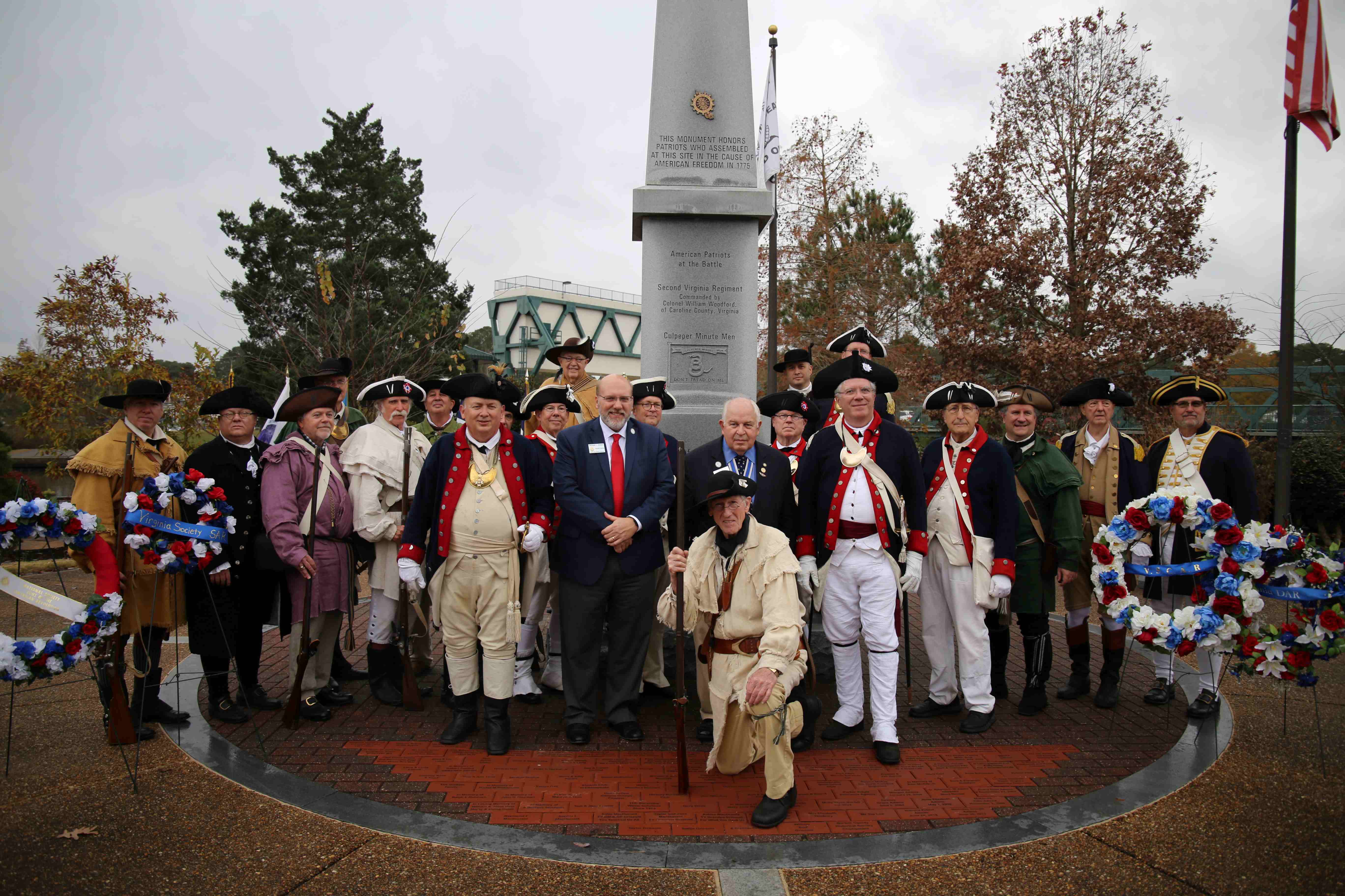 Group photo of SAR members at the 2023 Battle of Great Bridge