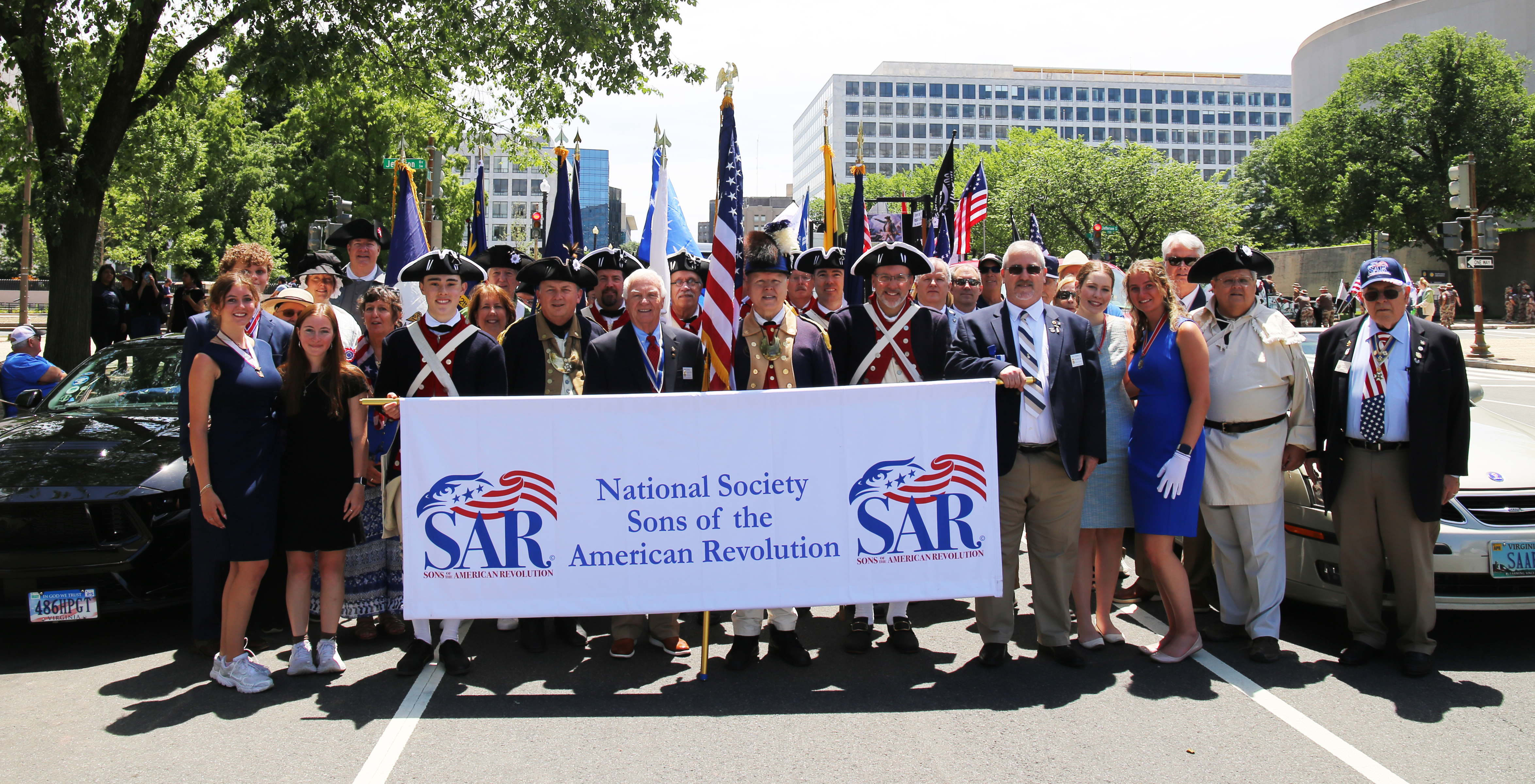 President General Addington leads the SAR at the National Memorial Day Parade 2025